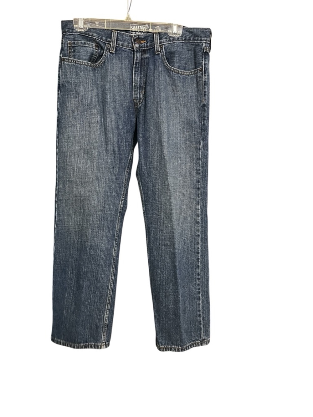 Signature by Levi Strauss Mens Relaxed Straight Jeans Medium Wash 5-Pocket 34x30